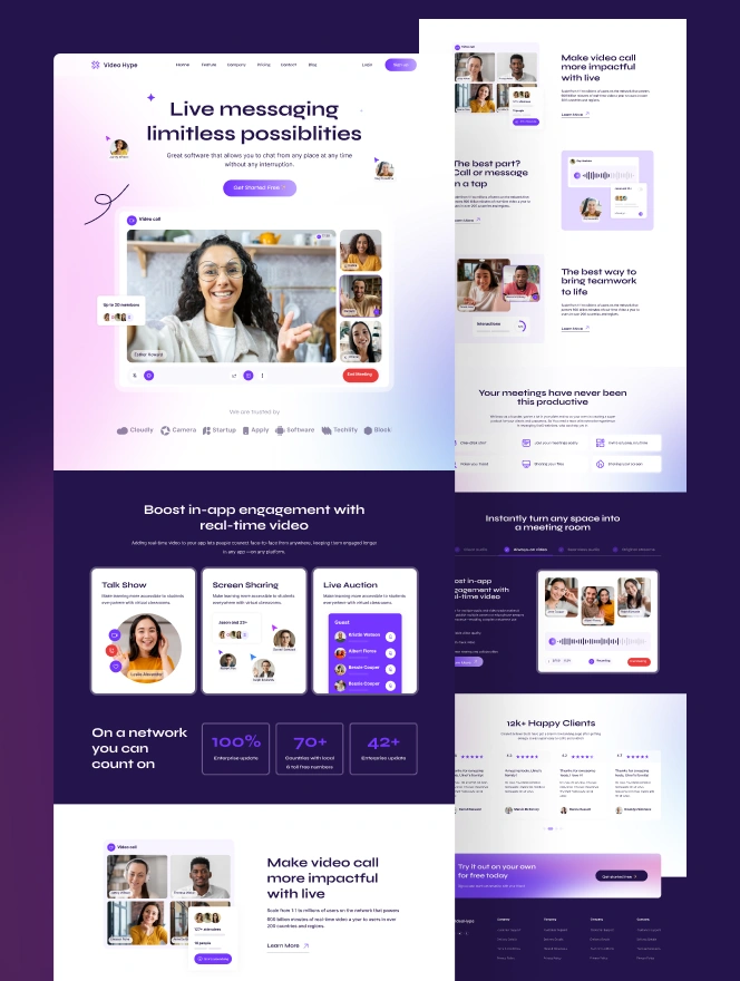 Video Hype is a premium template created for start-ups and agencies. It offers various section suitable to showcase product features, categories, pricing etc.